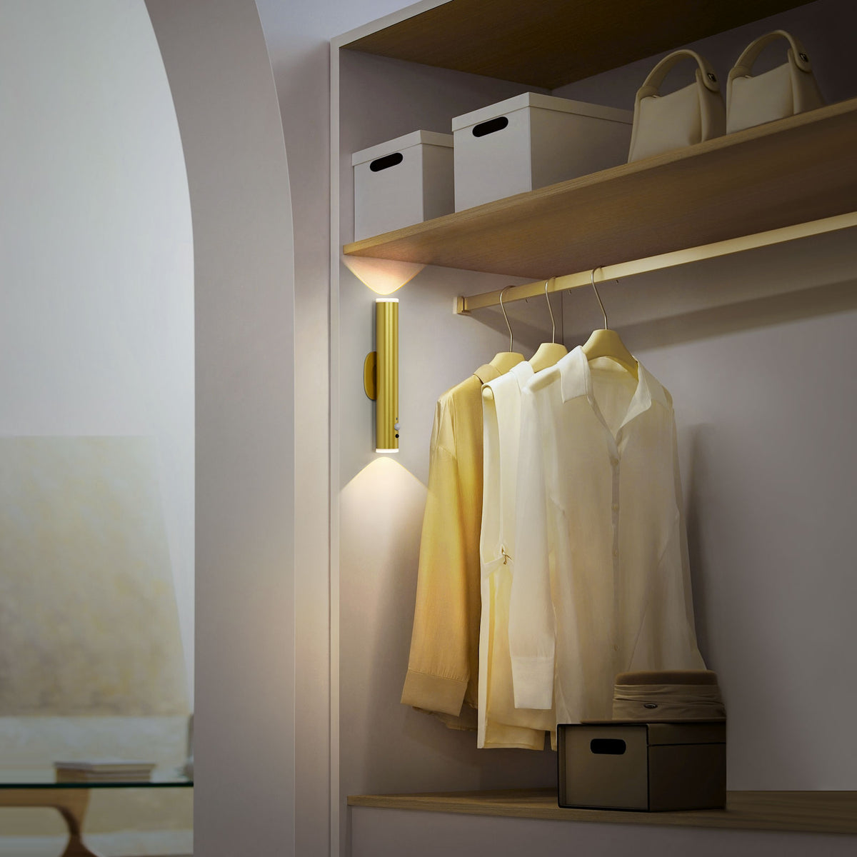 HARPER LIVING 2 Packs Battery Operated Wall Lights with Motion Sensor ...