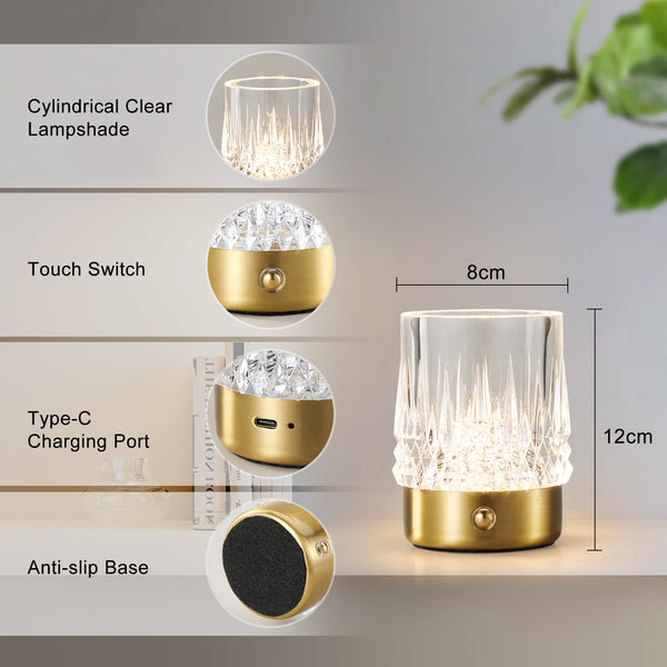 https://admin.shopify.com/store/aurolite/products?selectedView=allHARPER LIVING Rechargeable Table Lamp, Small Battery Operated Desk Lamp, Cylindrical Shade, Gold Finish